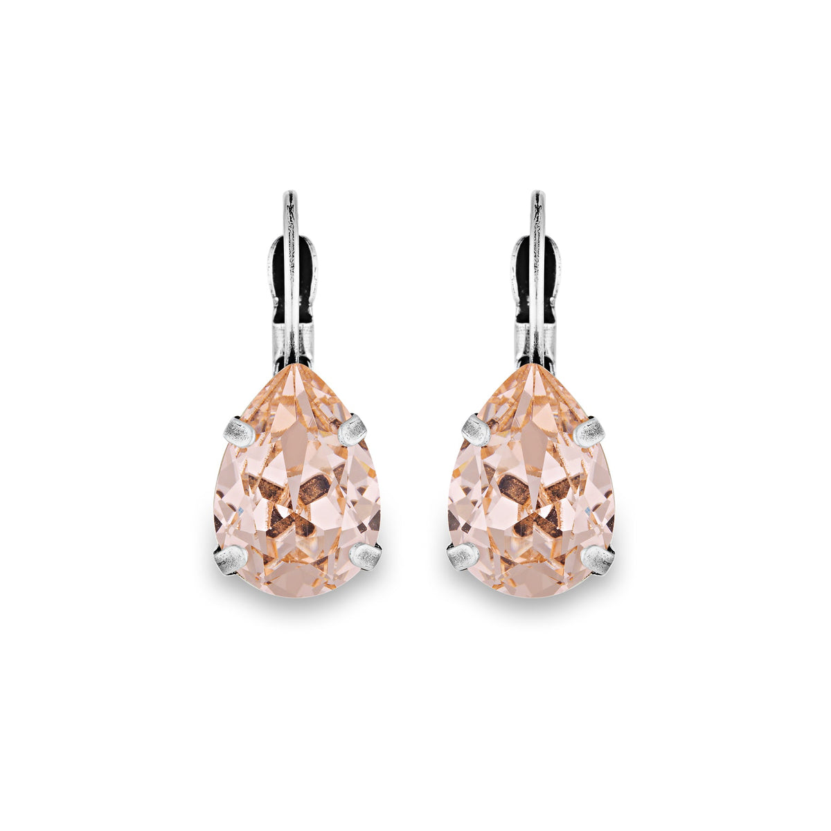 Adele Earrings Vintage Rose Pink Teardrop Crystal Earrings