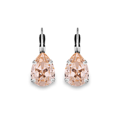Adele Earrings Vintage Rose Pink Teardrop Crystal Earrings