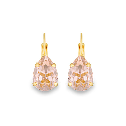 Adele Earrings Vintage Rose Pink Teardrop Crystal Earrings