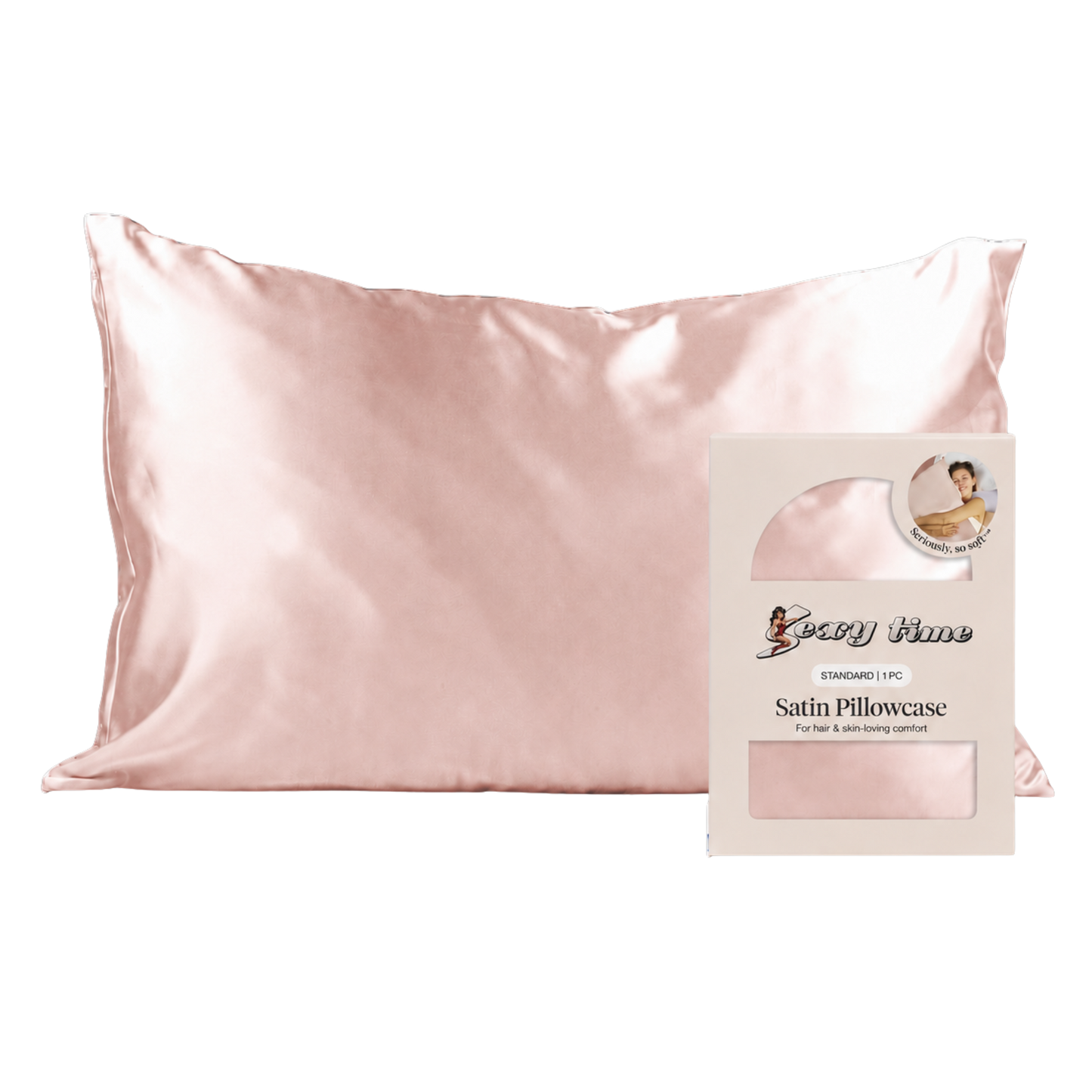 sexytimehume Pink Satin Pillowcase