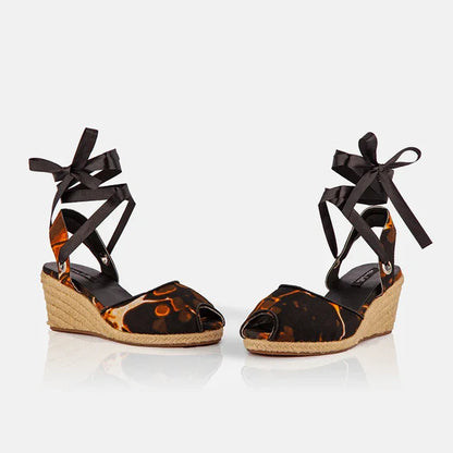 The Gaia Midnight Flame Wedge Sandals | Limited Edition Print
