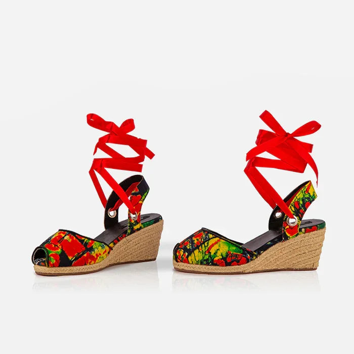 The Gaia Wild Flame Wedge Sandals | Limited Edition Print